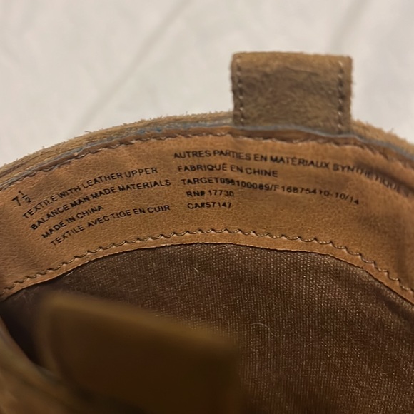 Women’s MOSSIMO SUPPLY CO. Indian Style, Zip Up Back, Ankle Boots, Ginger, 7.5 - Picture 6 of 6